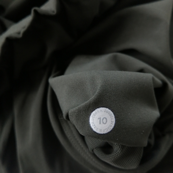 Lululemon Keep Moving 7/8 High Rise Pants Dark Olive Green 10 - Picture 12 of 16